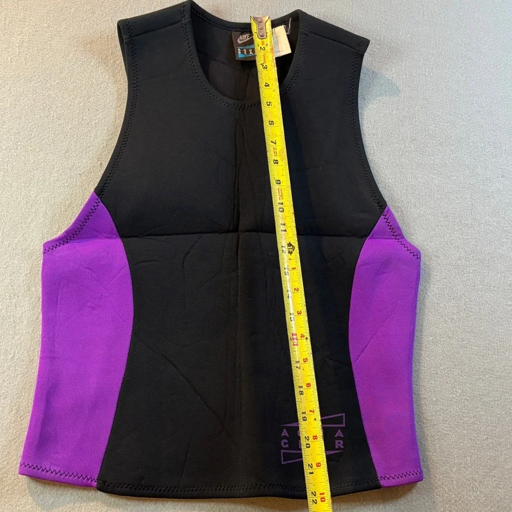 VTG Nike Aqua Gear Wetsuit Set Womens L/XL Purple Black Neoprene 90s Surf Swim